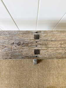 An Antique French Country Elm Bench Almost 10 Feet Long!