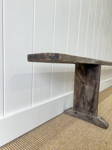 An Antique French Country Elm Bench Almost 10 Feet Long!
