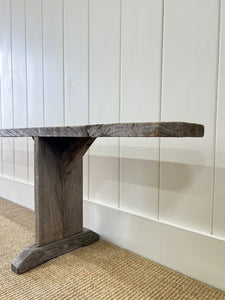 An Antique French Country Elm Bench Almost 10 Feet Long!