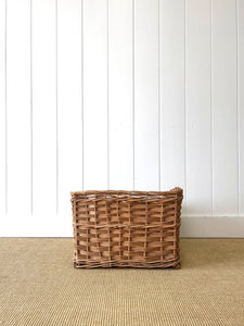 Antique English Wicker Mill Basket