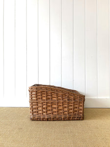 Antique English Wicker Mill Basket