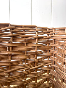 Antique English Wicker Mill Basket