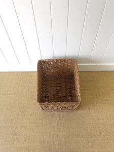Antique English Wicker Mill Basket