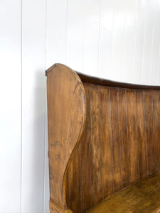 An English 19th Century Curved Bench or Settle