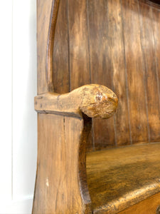 An English 19th Century Curved Bench or Settle