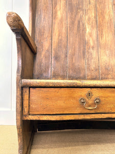 An English 19th Century Curved Bench or Settle