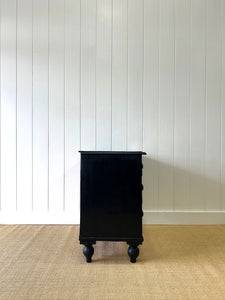 An Ebonized English Pine Chest of Drawers Dresser c1890