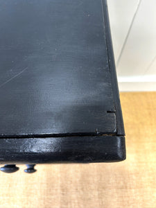 An Ebonized English Pine Chest of Drawers Dresser c1890