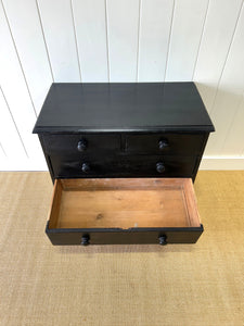 An Ebonized English Pine Chest of Drawers Dresser c1890