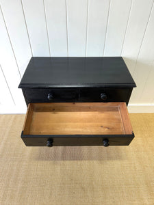An Ebonized English Pine Chest of Drawers Dresser c1890