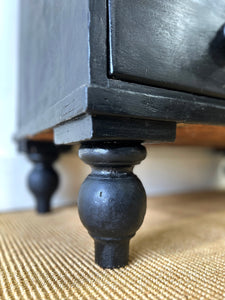 An Ebonized English Pine Chest of Drawers Dresser c1890
