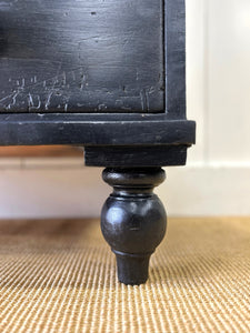 An Ebonized English Pine Chest of Drawers Dresser c1890