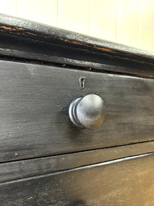 An Ebonized English Pine Chest of Drawers Dresser c1890