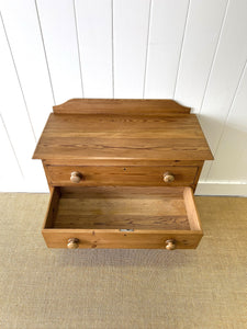An Antique English Pine Chest of Drawers Dresser Tulip Feet c1890