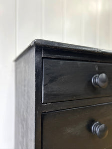 An Ebonized English Pine Chest of Drawers Dresser c1890