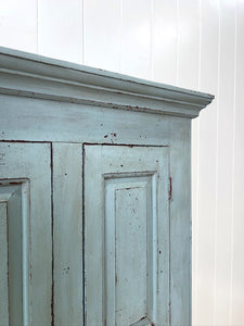 A Handsome Blue Gray English 19th Century Housekeeper's Cupboard