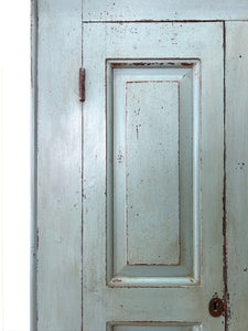 A Handsome Blue Gray English 19th Century Housekeeper's Cupboard