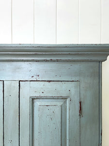 A Handsome Blue Gray English 19th Century Housekeeper's Cupboard