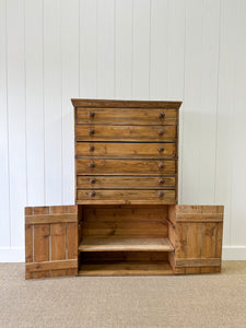 An English Pine Cupboard c1860