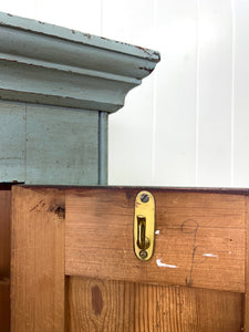 A Handsome Blue Gray English 19th Century Housekeeper's Cupboard