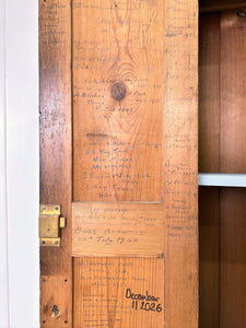 A Handsome Blue Gray English 19th Century Housekeeper's Cupboard