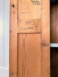 A Handsome Blue Gray English 19th Century Housekeeper's Cupboard