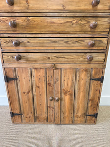 An English Pine Cupboard c1860