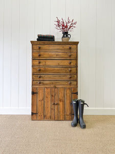 An English Pine Cupboard c1860