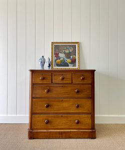 An Antique English Mahogany Chest of Drawers c1890