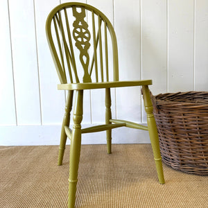 A Pair of Antique Ash Wheel Back Side Chairs