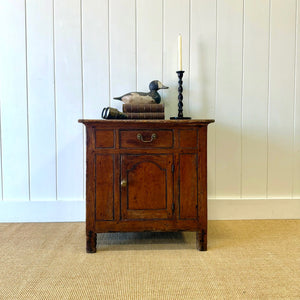 An Unusual 18th Century Small Pine Side Cupboard