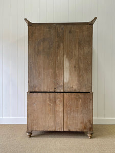 A Large 19th Century English Pine Linen Press Cupboard