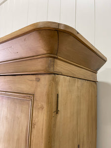 A Large 19th Century English Pine Linen Press Cupboard