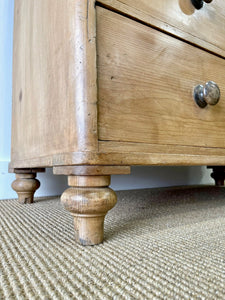 A Large 19th Century English Pine Linen Press Cupboard