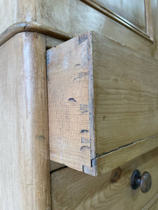 A Large 19th Century English Pine Linen Press Cupboard