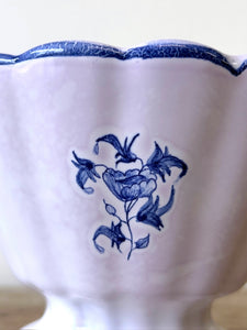 Pretty French Faience Moustieres Atelier St Michel Vase Flower Frog Holder