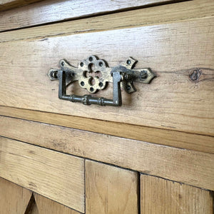An Antique English Gothic Pine Sideboard c1880
