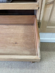 A Large 19th Century English Pine Linen Press Cupboard