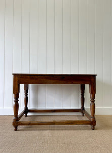 An Antique English Country Pine Console Table with Drawer c1850