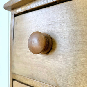A Petite Antique 19th Century Pine Chest of Drawers Dresser