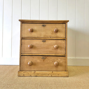 A Petite Antique 19th Century Pine Chest of Drawers Dresser