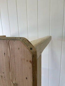 An Antique English Country Pine Dry Surface 5ft Dining Harvest Table on Castors