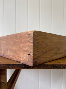 An Antique English Country Pine Console Table with Drawer c1850