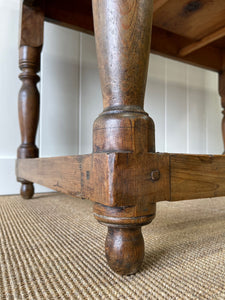 An Antique English Country Pine Console Table with Drawer c1850