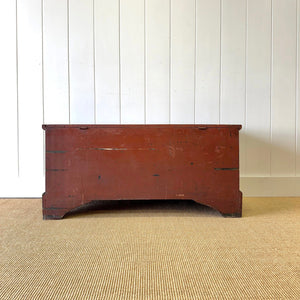 An Antique Blanket Box or Coffee Table With Iron Handles