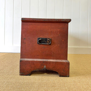 An Antique Blanket Box or Coffee Table With Iron Handles