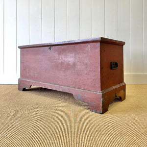 An Antique Blanket Box or Coffee Table With Iron Handles