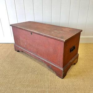 An Antique Blanket Box or Coffee Table With Iron Handles
