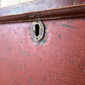 An Antique Blanket Box or Coffee Table With Iron Handles