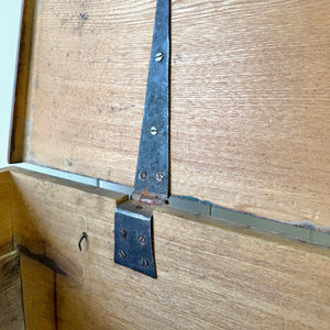 An Antique Blanket Box or Coffee Table With Iron Handles